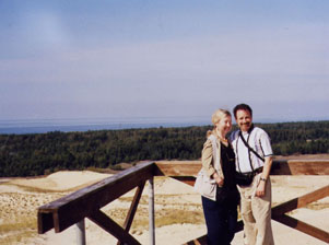 Mary & Steve on the Peak of Vecekrugas Sand Dune