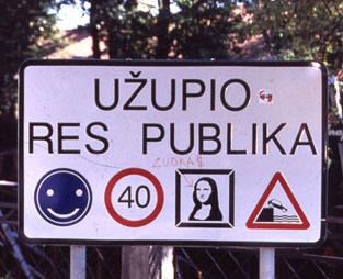 Sign at Entrance to Uzupis
